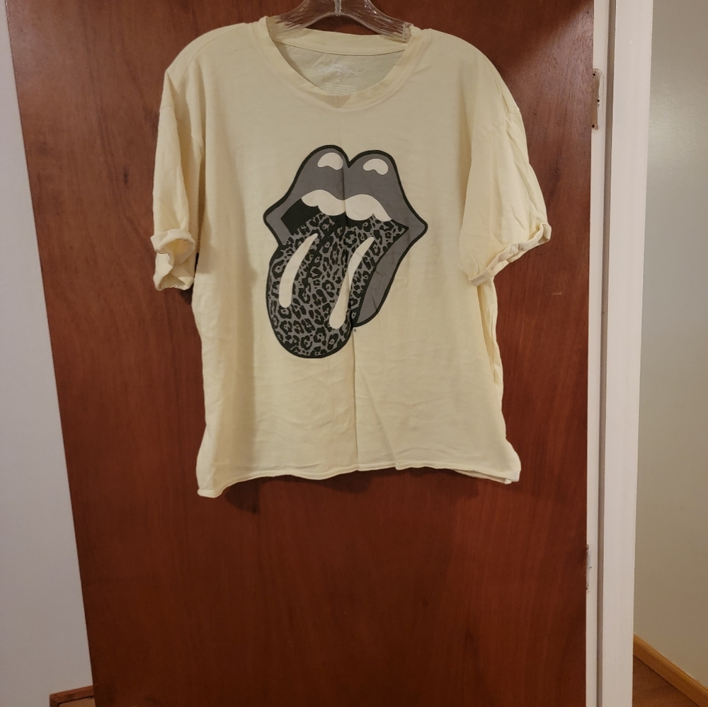 Rolling stones cropped tee